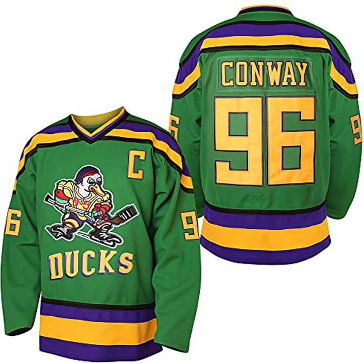 villa Mighty Ducks Jersey 96 Charlie Conway 99 Adam Banks 33 Greg