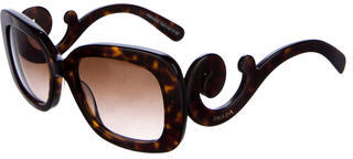 Prada Baroque Tortoiseshell Sunglasses