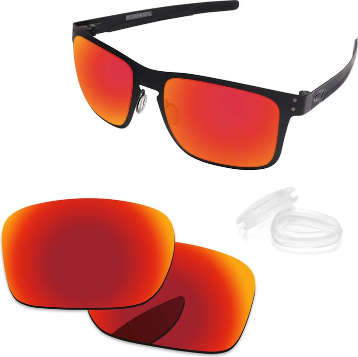 PapaViva Lenses Replacement & Nose Pads for Oakley Holbrook Metal Fire Red  - ShopStyle Sunglasses