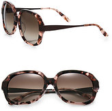Thumbnail for your product : Bottega Veneta Textured 57mm Round Sunglasses