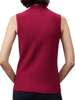 Thumbnail for your product : Lafayette 148 New York Ribbed Pointelle Mockneck Shell Top
