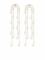 Thumbnail for your product : Poppy Finch 14kt yellow gold Double Crescent pearl drop earrings