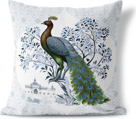 AmritaSen Floral Fauna Floral Indoor/Outdoor Throw Pillow