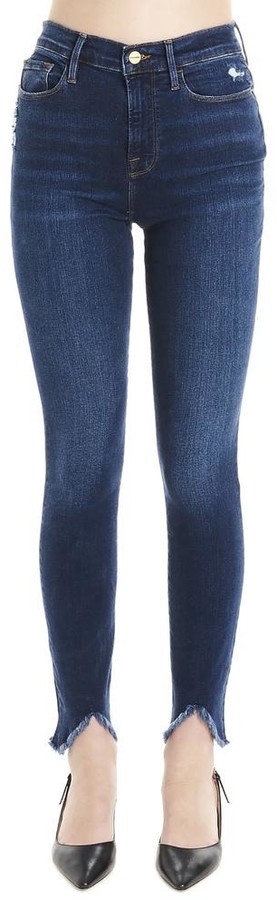 womens fringe bottom jeans