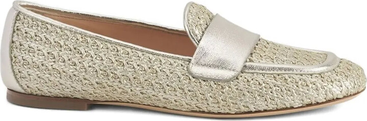 AGL Sheryle metallic woven loafers