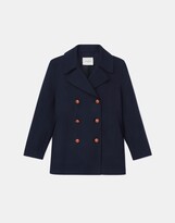 Thumbnail for your product : Lafayette 148 New York Plus Size Boiled Wool Jersey Peacoat