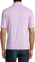Thumbnail for your product : Thomas Dean Solid Knit Cotton Polo Shirt, Lavender