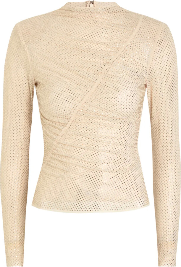 Self-Portrait Embellished Long-Sleeved Top