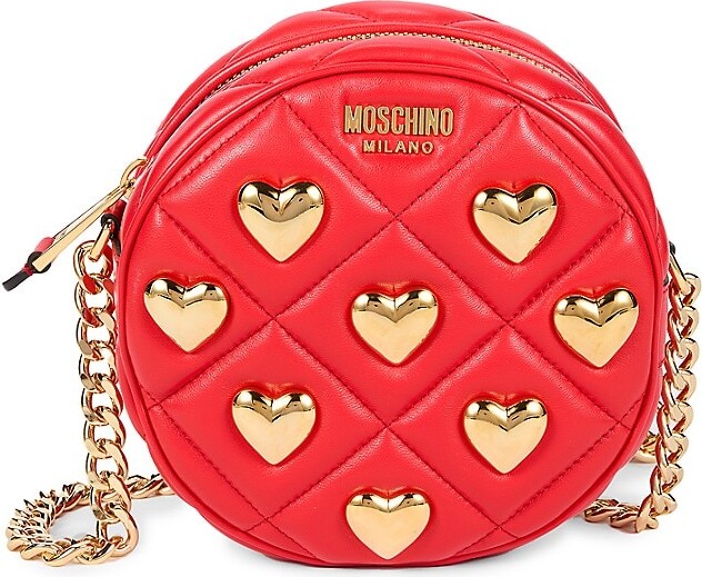 Moschino Quilted Leather Crossbody Bag