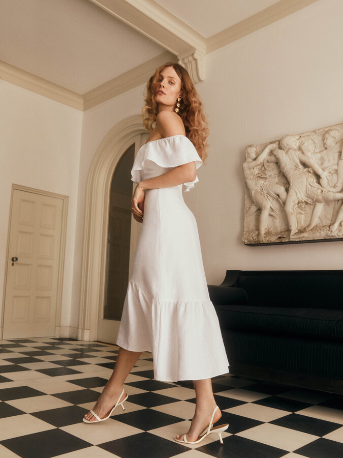 Louis Vuitton 2019 Tulip V-Neck Sleeveless Maxi Silk Dress Off-White