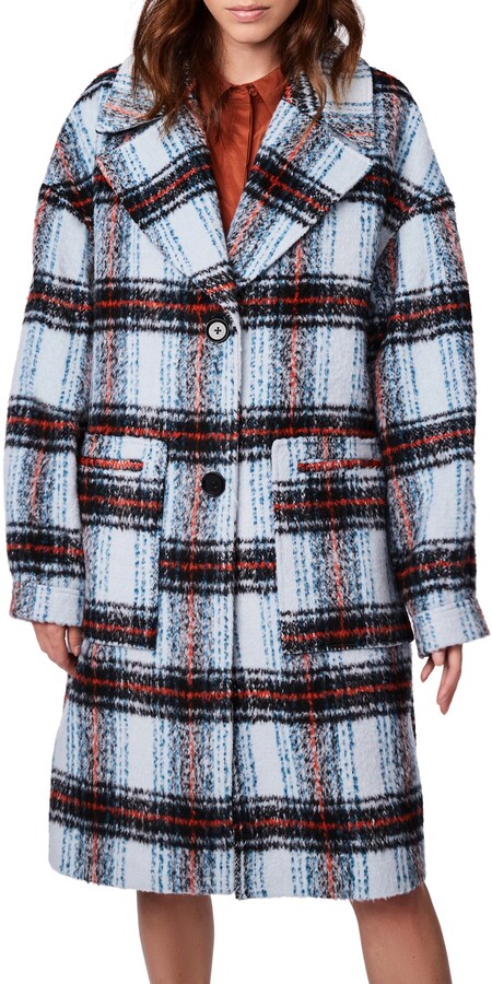 red plaid raincoat