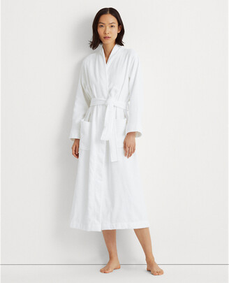 Short white terry cloth robe Clearance