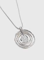 Thumbnail for your product : Evans Silver Hammered Circle Necklace