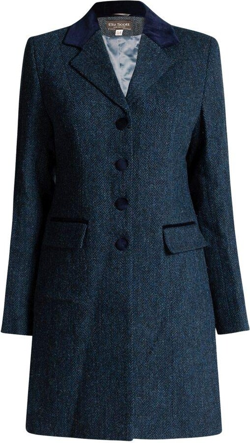 Eliz Scott Ladies Harris Tweed® Jacket - Sophie - Blue Herringbone ...