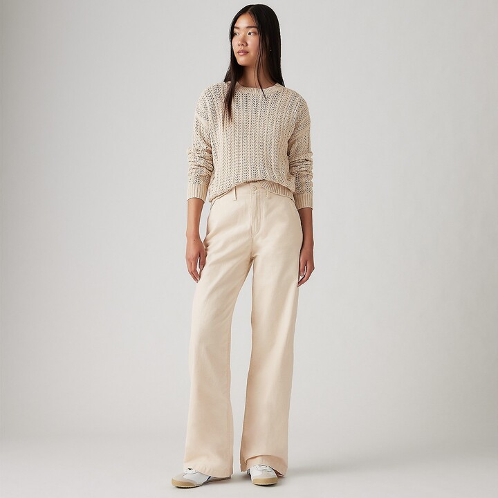 (取寄) リーバイス プレミアム レディース 90s ストレート Levi's Premium women 90S Straight Breezy Ecru Levi's 90s Straight Lightweight Women's Pants - Breezy Ecru