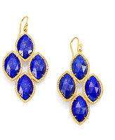 Thumbnail for your product : Lapis & White Sapphire Four-Marquis Drop Earrings