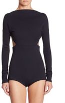 Thumbnail for your product : Victoria Beckham Backless Wool Bodysuit