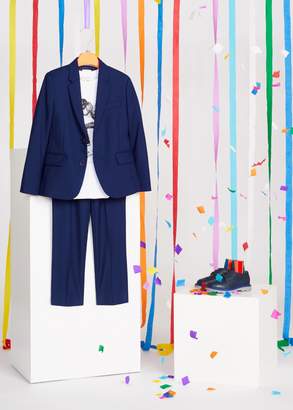 Boys' 2-6 Years Cobalt Blue 'A Suit To Smile In' Wool Trousers