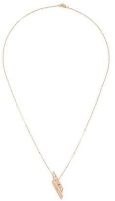 14K Brown Diamond Bar Pendant Necklace
