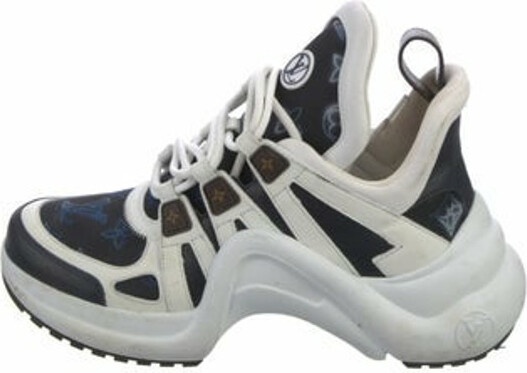 Louis Vuitton Leather Printed Chunky Sneakers - ShopStyle