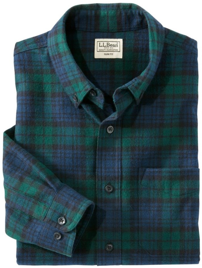 L.L. Bean Men's Scotch Plaid Flannel Shirt, Slim Fit - ShopStyle
