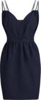 Thumbnail for your product : Halston Justine Stretch Crepe Crystal-Strap Mini Dress