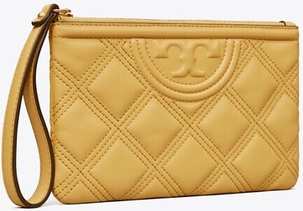 Tory Burch Fleming Soft Leather Wristlet - ShopStyle Clutches