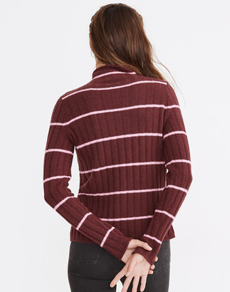 Madewell Striped Evercrest Turtleneck Sweater in Coziest Yarn