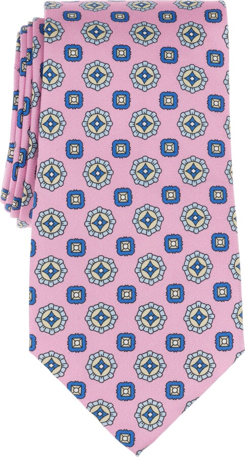 Brooks Brothers Men's Classic Double Medallion Print Silk Tie