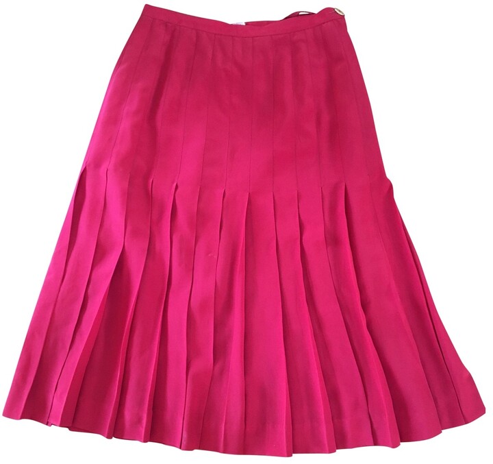 Chanel red Silk Skirts