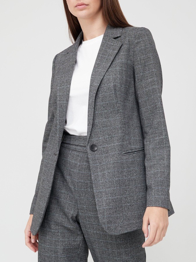 grey boyfriend blazer