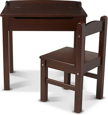 Melissa & Doug Wooden Lift-Top Kids Desk & Chair(Espresso)