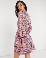 Thumbnail for your product : Vero Moda mini shirt dress in pink abstract print