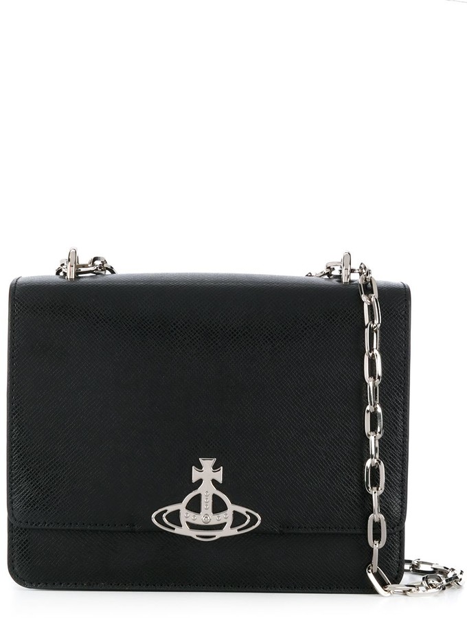 black crossbody purse with chain strap