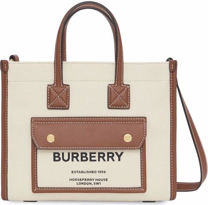 Burberry Vintage Check and Leather Mini Note Bag - ShopStyle