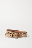 Thumbnail for your product : Isabel Marant Zap Studded Leather Belt - Beige