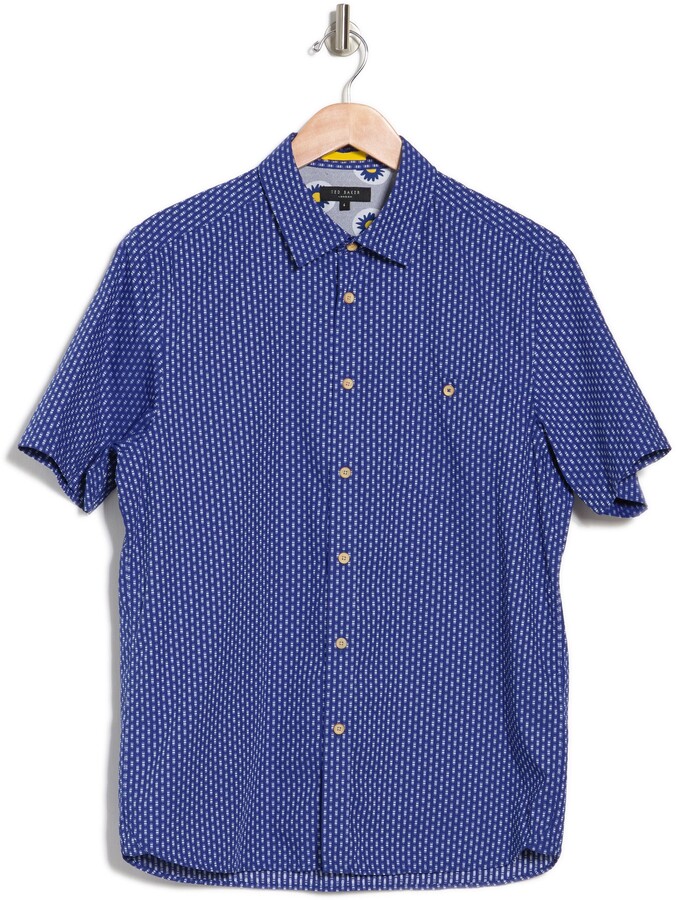 Ted Baker Blue Men's Short Sleeve Shirts | Shop the world's 