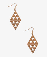 Thumbnail for your product : Forever 21 Triangle Cutout Drop Earrings