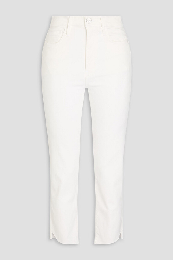 Frame Le High cropped high-rise straight-leg jeans