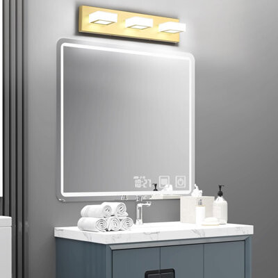 Orren Ellis Modern Vanity Lights - LED Bathroom Light Fixture With Acrylic Shade For Mirror, Dimmable, Energy Saving, Hardwired Installation
