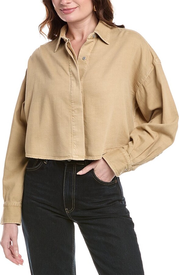 Rag & Bone Ultra Featherweight Beatrice Cropped Shirt