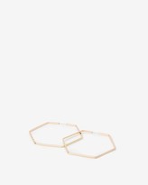Thumbnail for your product : Express Metal Hexagon Hoop Earrings