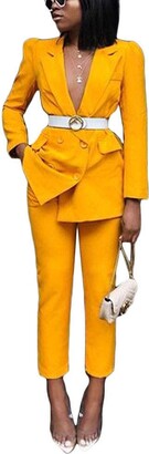 yellow suit pants