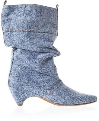 Stella McCartney Blu Ankle Boots In Denim