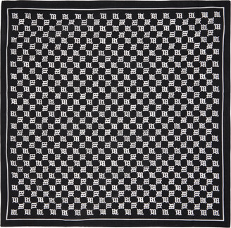 MISBHV Mongram Bandana Beige Black Printed Square Monogram Bandana