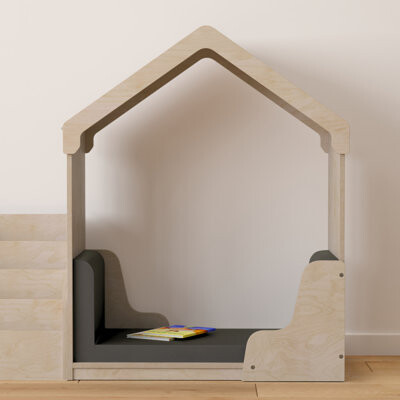 Bright Beginnings Commercial Grade Quiet Corner Reading Nook with Padded Soft Vinyl Seating
