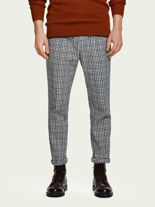 Scotch & Soda Lowry Mid-rise Slim Fit Jacquard Trousers In Multicolour |  ModeSens