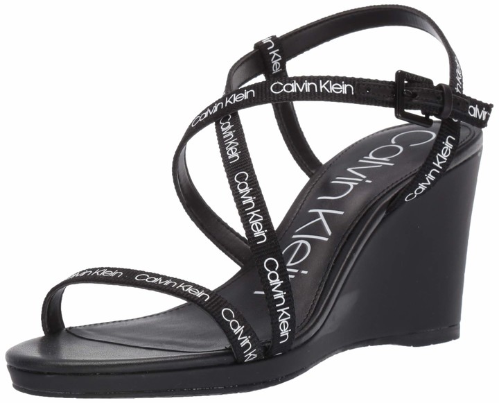 calvin klein women's bellemine espadrille wedge sandal