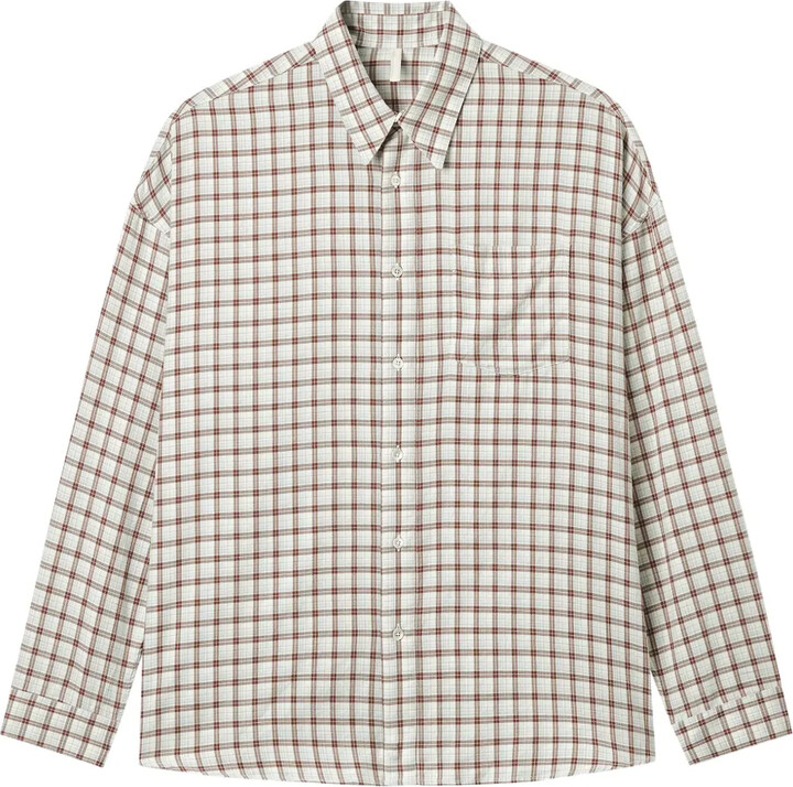 Sunflower Check-Print Pocket Shirt