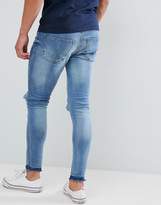 Thumbnail for your product : Brave Soul Skinny Faded Rip Frayed Jeans